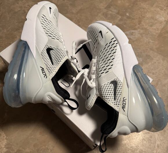 Nike Air Max Shoes - Nike Air Max 270 White Black Women's Size 8 Sneaker AH6789-100 Brand New NIB